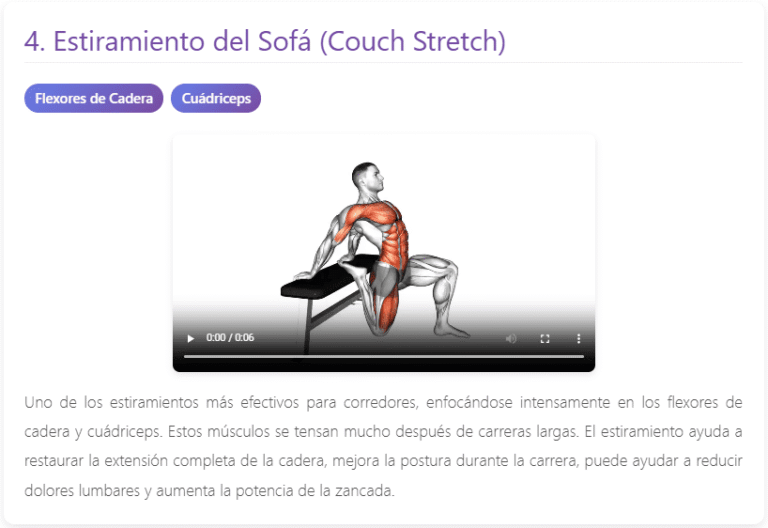 Estiramiento del Sofa